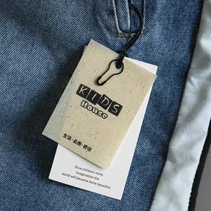Luxury Custom Logo Clothing Tags Green Card Clothes Label Special Paper Hang Tags T-shirt Jacket Business Recyclable