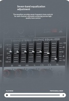 Console de mixage professionnelle 8 canaux, amplificateur de puissance tout-en-un avec effets USB Bluetooth pour les performances, les conférences et l'audio