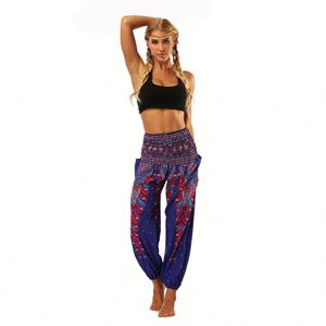 Pantalones de Yoga para Mujer con Estampado Digital al por Mayor, Pantalones de Yoga Anchos Estilo Harem Indio - Product Image 6
