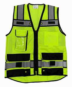 Custom Men's <b>Reflective</b> Vest <b>Jacket</b> Workwear Mesh Shirt with Safety <b>Reflective</b> Pockets Personalized Logo - Product Image 3