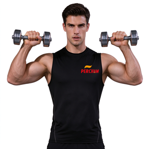 Débardeur de sport sans manches pour homme avec logo personnalisé, gilet de musculation, maillot de corps uni, vêtements de fitness vierges, fabricant - Product Image 2