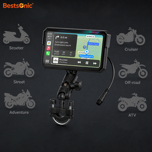 Bestsonic จอแสดงผล GPS สำหรับมอเตอร์ไซค์อัจฉริยะ ขนาด 6 นิ้ว กันน้ำ รองรับ Apple CarPlay และ Android Auto แบบไร้สาย - Product Image 1
