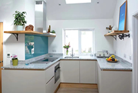 Vermont Modular White Kitchen Designs Petite armoire de cuisine Armoires de cuisine modernes en contreplaqué avec îlots pour la maison