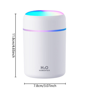 Portable USB Air <b>Humidifier</b> Colorful Gradient Night Light Ultrasonic <b>Mist</b> Diffuser Mini Desktop <b>Humidifier</b> For Bedroom Office - Product Image 1