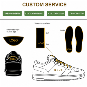 <span class=keywords><strong>Chaussures</strong></span> de luxe pour hommes et femmes, de haute qualité, en cuir lisse noir, semelle crème, <span class=keywords><strong>chaussures</strong></span> de marche, baskets, nouvelles - Product Image 4