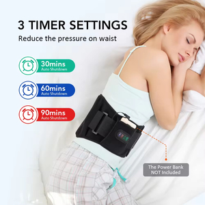 Smart Timing Lumbar Brace Massager Hot Compress <b>Vibration</b> Waist Support Abdominal Back Pain Relief Massage Belt Heat Feature - Product Image 4