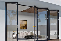 Portes pliantes en aluminium modernes de haute qualité et économiques avec applications extérieures et villas Taille et couleur personnalisées Fabriqué en Chine