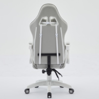 Chaise pivotante d'ordinateur en velours gris personnalisé Chaises de jeu professionnelles ergonomiques réglables