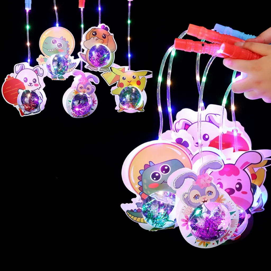 2023 Neues Design Leuchtet Toy Glow Sticks mit tragbaren LED Glow Balls Tragbare Laternen für Kinder auf