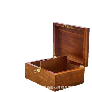 Boîte en bois A520 rectangulaire verrouillable pour cadeaux, artisanat, rangement, bijoux, cosmétiques, thé, vin, emballage, origine Shandong - Product Image 3