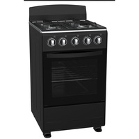 独立式四口燃气灶 55L 燃气烤箱 不锈钢炊具 自动点火 机械定时器 适用于酒店 家庭 餐厅