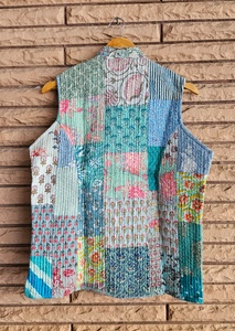 2026 Premium Handmade Block Print Cotton Quilted Winter Half Jacket Bohemian Ethnic Wear for Women Stylish Gift for Her - Product Image 5