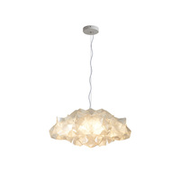 Lampu Gantung LED Nordic Modern Geometris Origami Cloud, Tinggi Dapat Disesuaikan, Warna-warni, Emas/Putih, CRI Tinggi 95, Garansi 2 Tahun