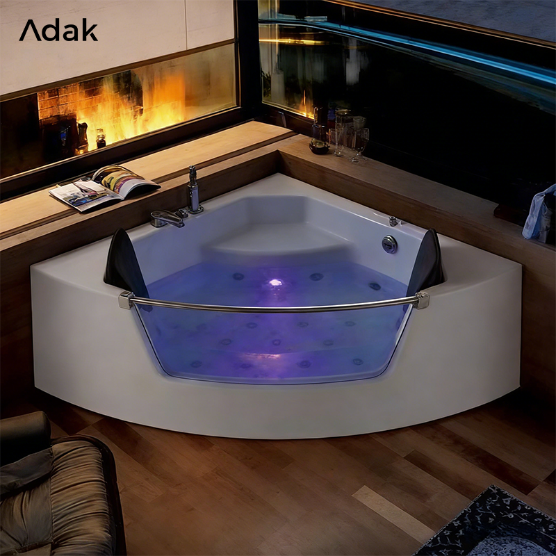 ORANGLES Freestanding Acrylic Triangle Hot Tub | Air Massage & Whirlpool Bathtub | Modern White Spa Design – orangles Qatar - high resolution display - exposing craftsmanship - Image 2 of 6 | built for everyone | Freestanding Acrylic Triangle Hot Tub | Air Massage & Whirlpool Bathtub | Modern White Spa Design – orangles Qatar for sale Georgia | Free Shipping ORANGLES