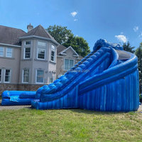 GMY Gonflables Tire-bouchon Toboggan gonflable pour aire de jeux extérieure Toboggan Gonflable d'été Le plus grand toboggan gonflable pour piscine
