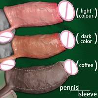 Offre Spéciale : Manchon réaliste en silicone pour pénis masculin, pour l'extension et l'amélioration de la vie sexuelle, vente en gros d'usine, pénis creux en silicone
