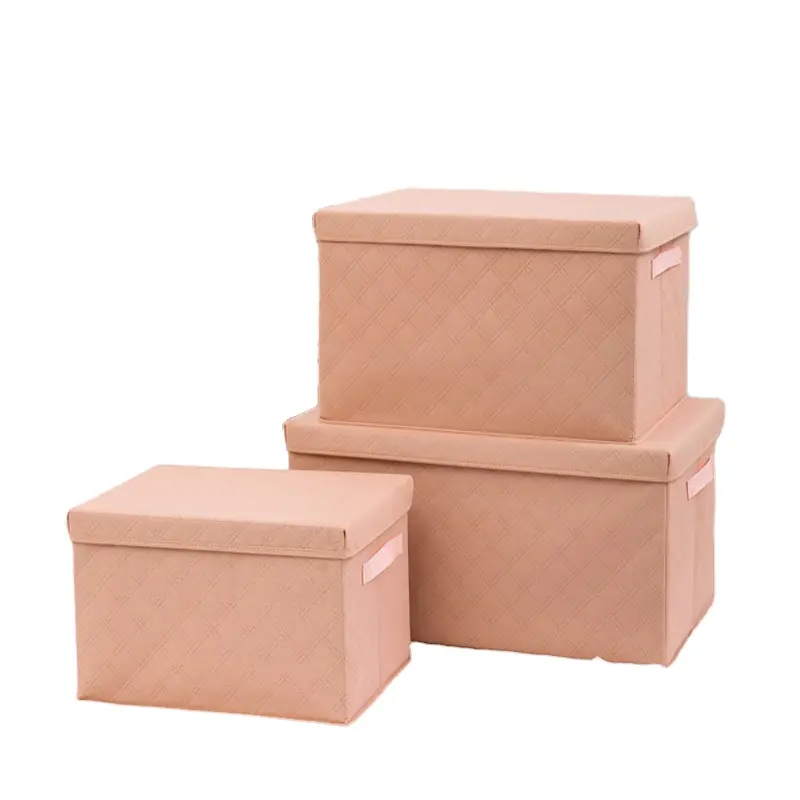 Fabric Storage Box Foldable Toys Storage Bins Promotion Product Texture Surface with cover