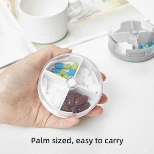 Portable Four Compartment Mini Pill Medicine <b>Storage</b> <b>Box</b> Plastic for Home Office Travel for Food <b>Kitchen</b> <b>Storage</b> - Product Image 5