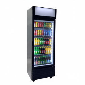 Refrigerador de Bebidas de Una Puerta Económico, Refrigerador Vertical Comercial con Puerta de Vidrio para Exhibición de Bebidas, Promoción para Supermercados y Tiendas - Product Image 1