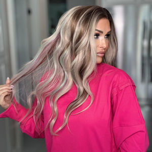 Carkira Factory Price Fast Delivery Ash Blonde 13x4 HD Lace Front <b>Wigs</b> Scandinavian Hairline Transparent Heat Resistant Glueless - Product Image 1