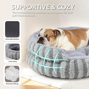 Wholesale Pet <b>Bed</b> Modern Luxury Cat Sofa Durable Washable Round For Indoor Cats With Detachable Lining Custom Winter Pet <b>Bed</b> - Product Image 5