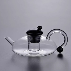 Juego de té de la tarde de lujo moderno, tetera de café de vidrio de borosilicato transparente con taza de vidrio tetera y teter - Product Image 5