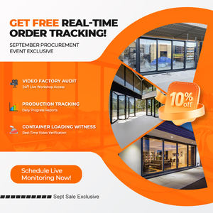 ประตูบานเลื่อนอลูมิเนียมแบบกันน้ำสองชั้นกระจก  แบบอเมริกัน  ยี่ห้อ WANJIA  พร้อมฉนวนกันความร้อน - Product Image 5