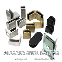 Aleader – Quincaillerie en acier inoxydable pour balustrade en verre – Fixation moderne pour escalier et balcon, résistante à la rouille, installation facile