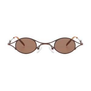 Gafas de Sol Unisex con Logotipo Personalizado, Diseño Ojo de Gato, Montura Metálica Marrón, Protección UV400, Anti-Luz Azul, Cómodas - Product Image 6