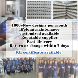 Boucles d'oreilles en or blanc 10 carats avec diamants de laboratoire, qualité DEF VS, serties griffes, diamants synthétiques ronds cultivés en laboratoire - Product Image 6