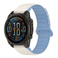 20mm 22mm 26mm Quick Fit Magnetic Quick Release Silicone Watch Band for Garmin Fenix 7 8 Pro Forerunner 970 Sports Wrist Strap