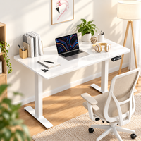 Bureau debout électrique à moteur unique, réglable en hauteur, en fer, à fixation murale, durable, moderne, pour bureau et usage domestique