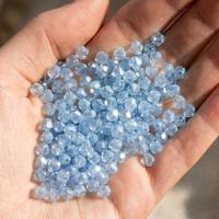 YAXI Modell 285 Air Blue Opal 4mm Facettierte Epoxidharz Flache Rückseite Hochglanz Diamantform Langlebige Umweltfreundliche Aufnähbare Strass-Steine