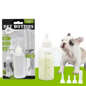 Atacado Pets Garrafas 60ml Plástico Barato Leite Mamadeira para Cão e Gato