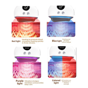 เครื่องนวดหน้าหินเบียนแบบพกพา พร้อมระบบสั่นสะเทือนอุ่นๆ แสงสีแดง น้ำเงิน ม่วง โฟตอน บำรุงผิว ลดเลือนริ้วรอย เครื่องมือดูแลความงามสำหรับใช้ที่บ้าน - Product Image 4