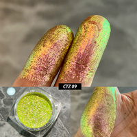 Poudre de pigment caméléon à effet chromatique, effet aurore, sirène irisée, pailletée