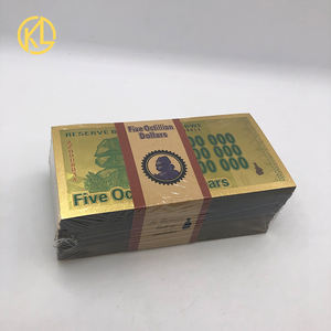 Billete de Banco de Oro de Zimbabue Personalizado de Un Trillón de Yottalillones de Dólares con Impresión UV - Product Image 4