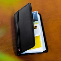 Porte-cartes personnel Diplomat Wenger 156 en vinyle noir fabriqué en Chine, taille unique