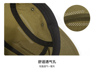 Mũ lưỡi trai trơn không cấu trúc nhẹ, 5 tấm, nhanh khô, chống thấm nước, dành cho thể thao ngoài trời, chạy bộ, cắm trại bằng nylon dành cho nam - Product Image 3