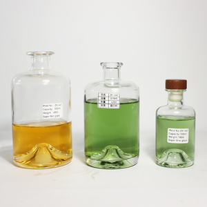 Trực tiếp sản xuất 100ml 375ml 500ml 700ml 750ml siêu Flint Glass Gin Rum Vodka rượu chai thủy tinh với nút chai - Product Image 5