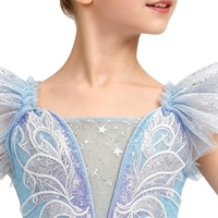 Robe de danse tutu de ballet élégante et professionnelle pour filles, brodée d'ailes de papillon à paillettes, coupe ajustée, pour les tout-petits et les adolescentes