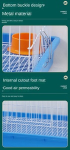 Petite cage pour animaux de compagnie pour élevage de lapins d'intérieur Anti-Spray Urine pour cochon d'Inde et chinchillas - Product Image 5