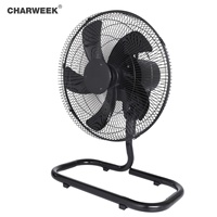 Ventilateurs solaires domestiques rechargeables AC/DC en plastique avec grille, 14 pouces, 3 pales, lumière nocturne, 3 vitesses