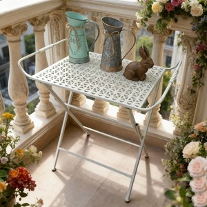Suministro Directo de Fábrica de Artesanías Metálicas, Mesas Plegables de Hierro Forjado, Estantes para Flores de Balcón, <span class=keywords><strong>Terraza</strong></span> y Jardín, Estantes de Almacenamiento - Product Image 3