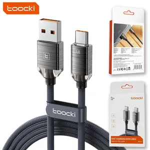 Toocki Fashion Crystal Aluminum Usb C Cable Braided 6a 66w Fast Charging Cables Data For Phones