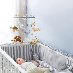 Mobile de bébé pour chambre d'enfant, mobile de bébé en forme de baleine, mobile de bébé en forme de tortue de mer, mobile de bébé en forme de <span class=keywords><strong>dauphin</strong></span>, mobile de bébé en feutre en forme de poisson de mer - Product Image 6