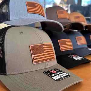 Custom Embroidery Leather <b>Patch</b> 6 Panel Baseball Cap Trucker Hats Custom Mesh Richardson 112 Trucker Hats - Product Image 6