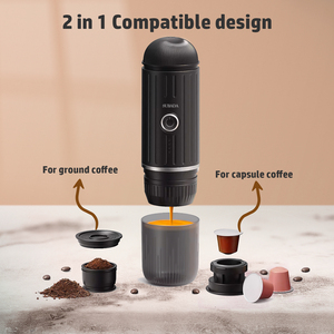 RV Camping Randonnée Bureau Auto-Chauffant Petit Voyage Expresso Maker 8 Tasses Alimenté Par Batterie Compatible pour <span class=keywords><strong>Nespresso</strong></span> Capsule - Product Image 6