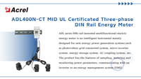 Medidor de Energía Acrel MID ADL400N-CT 3P4W RS485 Modbus, Aprobado por MID, para Sistemas de Energía Solar Fotovoltaica/Almacenamiento de Energía/Inversores