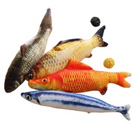 Jouet à mâcher en peluche en forme de poisson à la menthe simulée pour chat, idéal pour le divertissement et la dentition des chats ; Vente en gros transfrontalière ; Origine Jiangsu